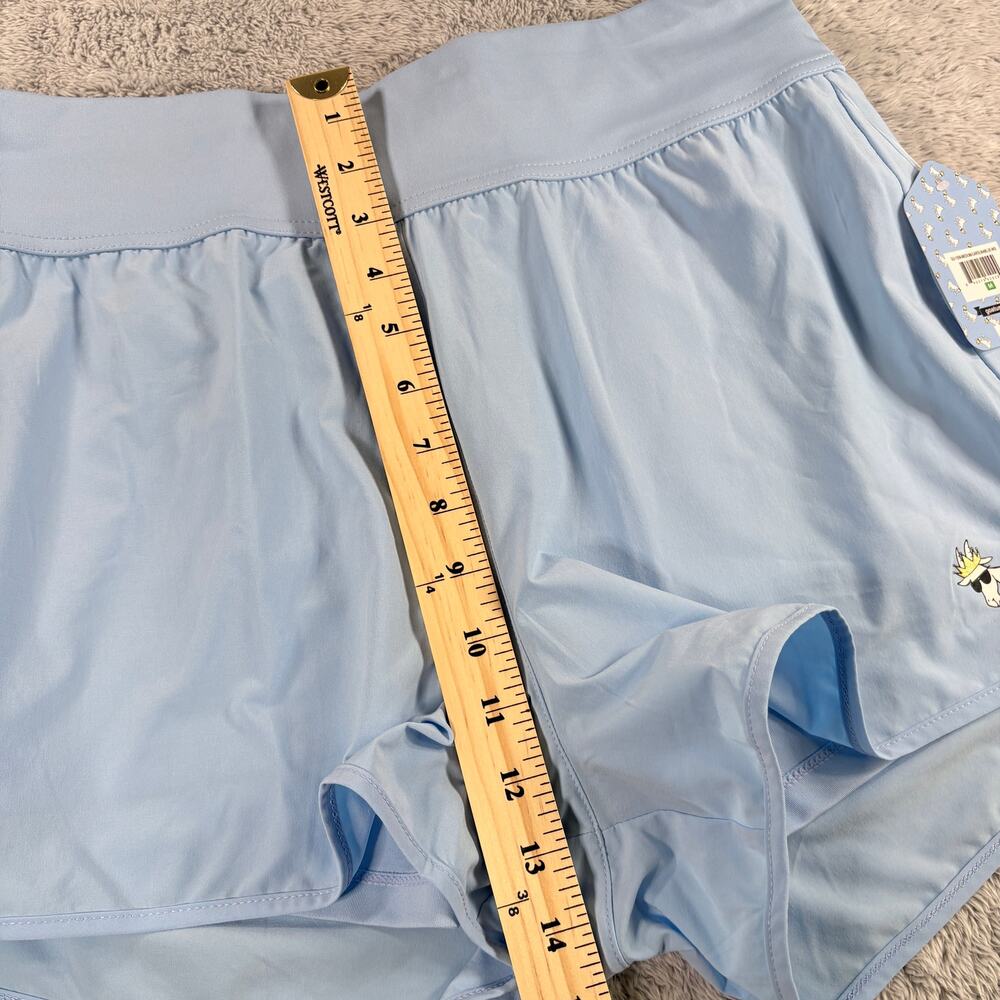 Goat USA Women's Woven Shorts Back Zip Pocket Performance Casual Blue Sz Medium - Picture 6 of 9